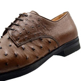 23-538-BDY ANDREA Ostrich Quill Lace Up, Brandy - Zelli Italia - Flyclothing LLC