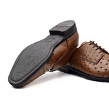 23-538-BDY ANDREA Ostrich Quill Lace Up, Brandy - Zelli Italia - Flyclothing LLC