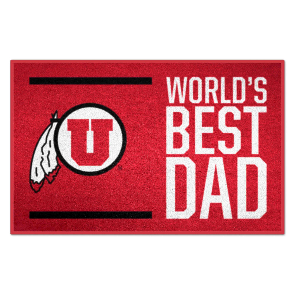 University of Utah Starter Mat - World's Best Dad - Logo Brands - Flyclothing LLC