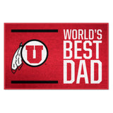 University of Utah Starter Mat - World's Best Dad - Logo Brands - Flyclothing LLC