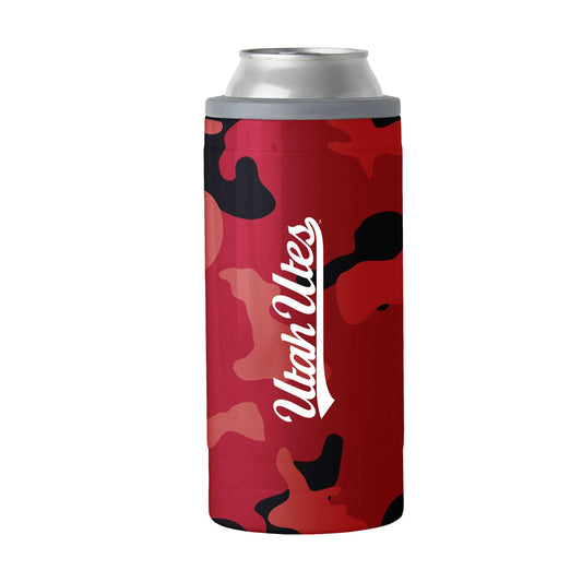 Utah Camo Swagger 12oz Slim Can Coolie - Logo Brands - Flyclothing LLC