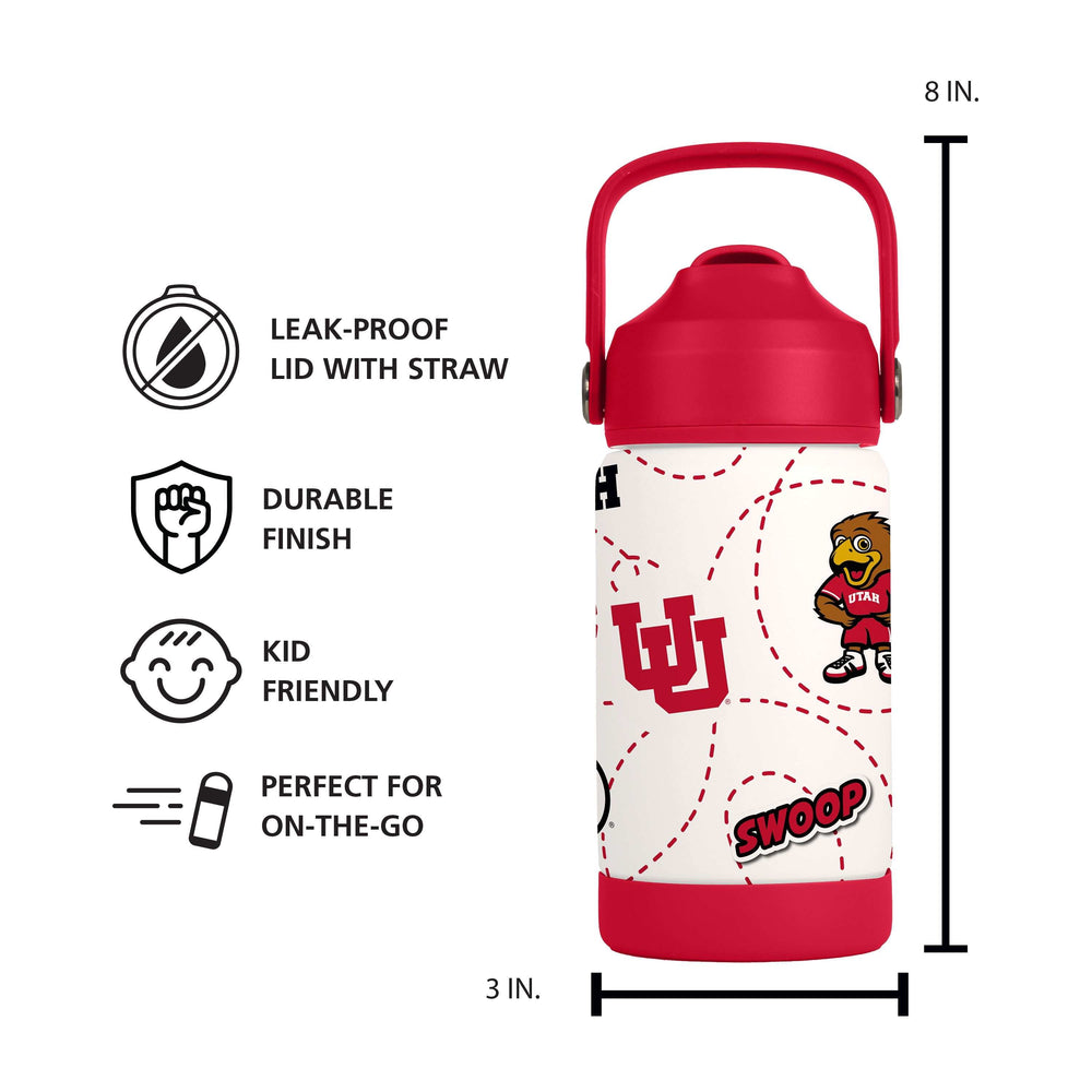 Utah 12oz Mascot SS Kids Bottle - Logo Brands - Flyclothing LLC