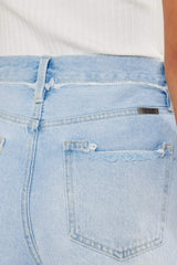 Kancan Distressed Button Fly Denim Shorts - Trendsi - Flyclothing LLC