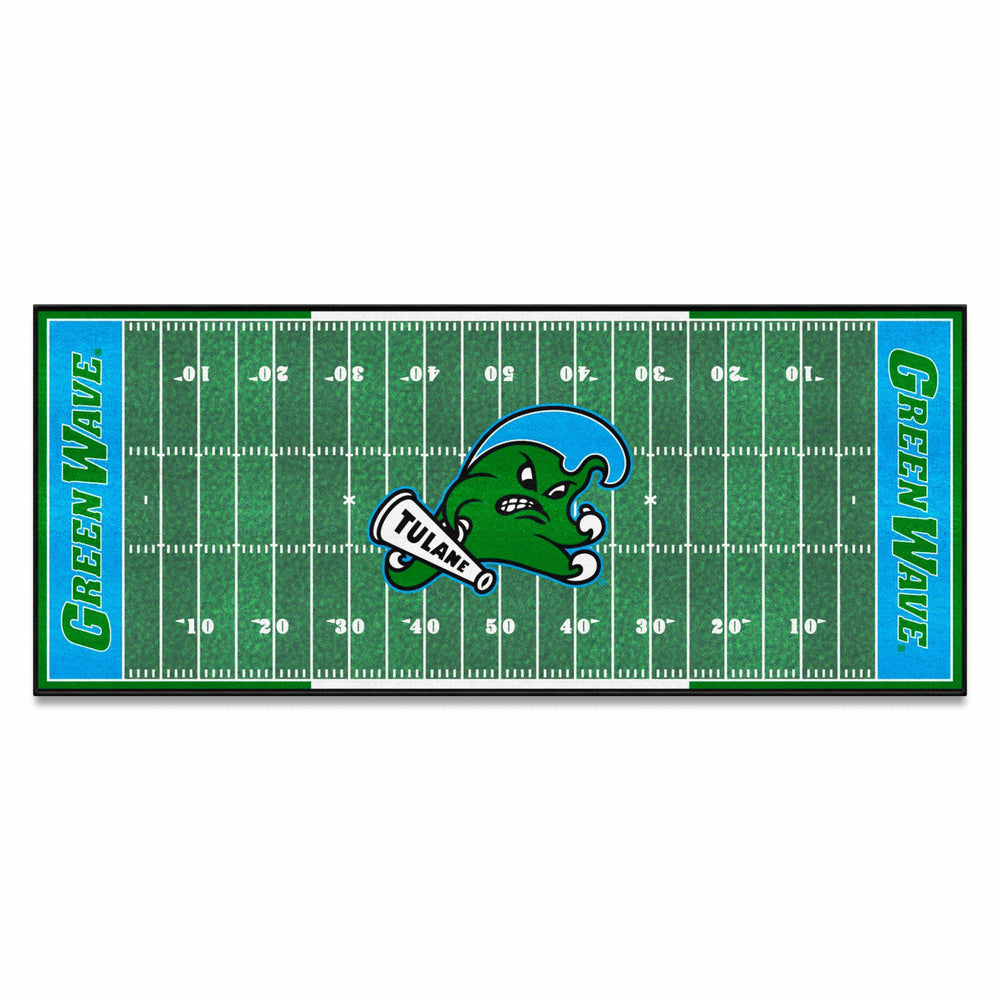 Tulane Green Wave Field Runner Mat - 30in. x 72in. - Tulane