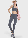 Square Neck Wide Strap Active Tank - Trendsi - Flyclothing LLC