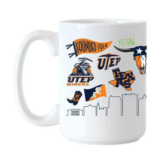 UTEP 15oz Native Sublimated Mug - Logo Brands - Flyclothing LLC