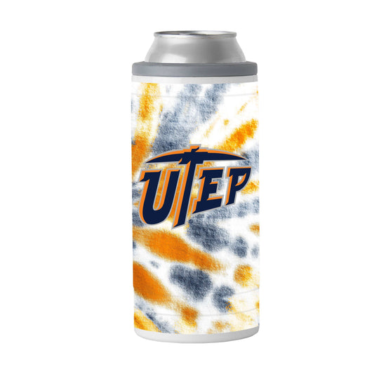 UTEP 12oz Tie Dye Slim Can Coolie - Logo Brands - Flyclothing LLC