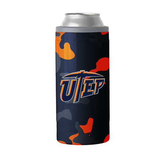 UTEP 12oz Camo Swagger Slim Can Coolie - Logo Brands - Flyclothing LLC