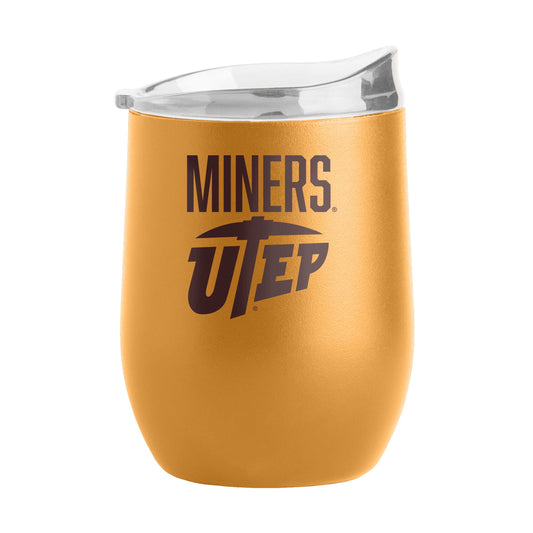 UTEP 16oz Huddle Powder Coat Curved Bev - Logo Brands - Flyclothing LLC