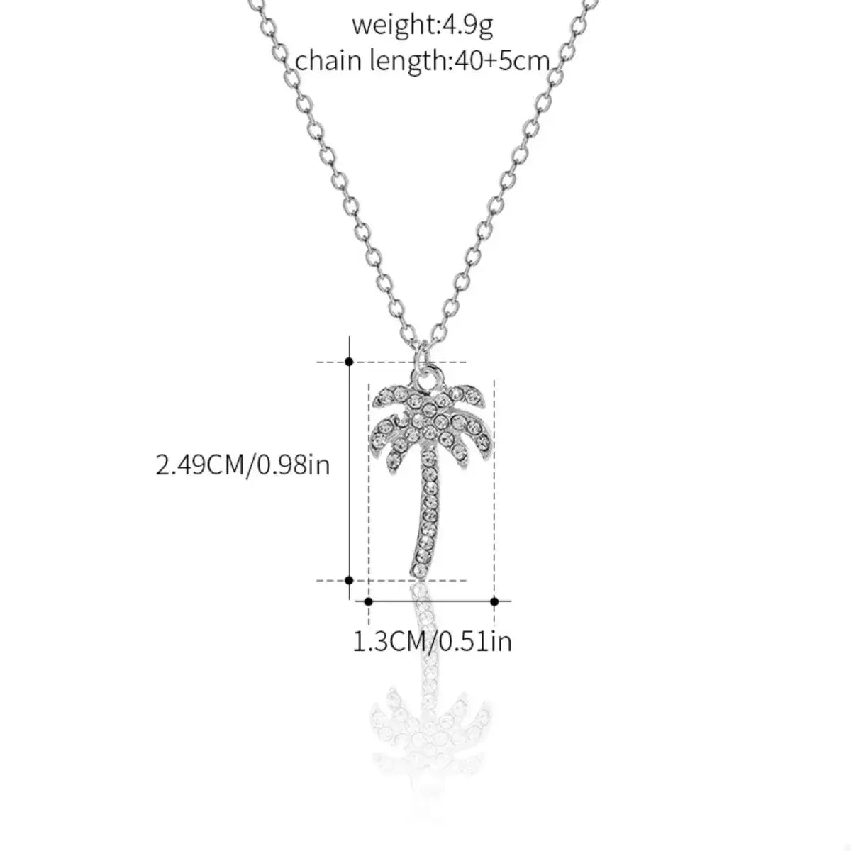 Palm Tree Pendant Necklace - Trendsi - Flyclothing LLC