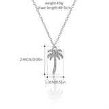 Palm Tree Pendant Necklace - Trendsi - Flyclothing LLC