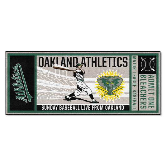Oakland Athletics Ticket Runner Rug - 30in. x 72in.2000 - Oakland Athletics