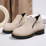 Side Zip Ankle Boots - Trendsi - Flyclothing LLC