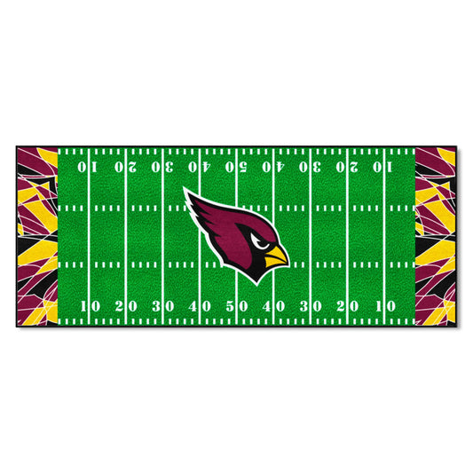 Arizona Cardinals Football Field Runner Mat - 30in. x 72in. XFIT Design - Arizona Cardinals