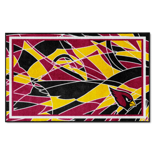 Arizona Cardinals 4ft. x 6ft. Plush Area Rug XFIT Design - Arizona Cardinals