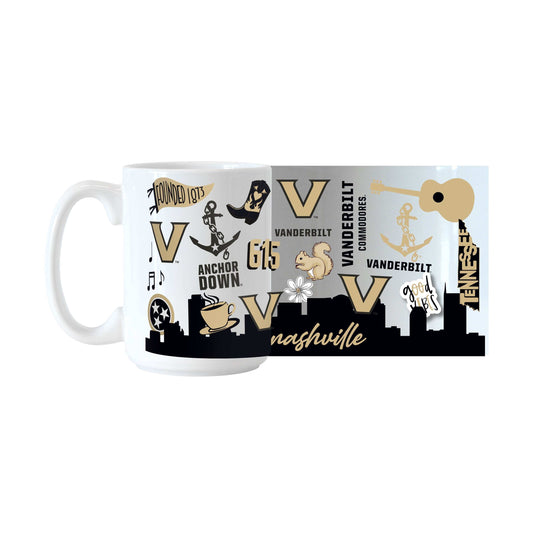 Vanderbilt 15oz Native Sublimated Mug - Logo Brands - Flyclothing LLC