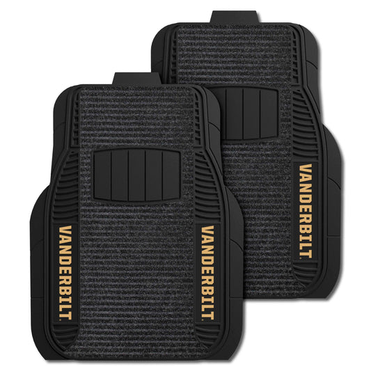 Vanderbilt University 2-pc Deluxe Car Mat Set - Logo Brands - Flyclothing LLC
