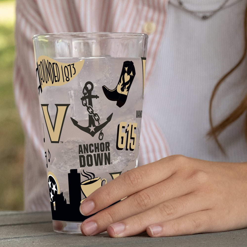 Vanderbilt 16oz Native Pint Glass - Logo Brands - Flyclothing LLC