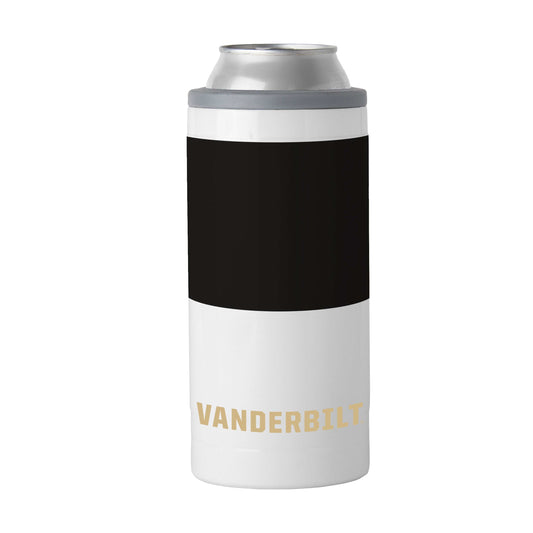 Vanderbilt Colorblock 12oz Slim Can Coolie - Logo Brands - Flyclothing LLC