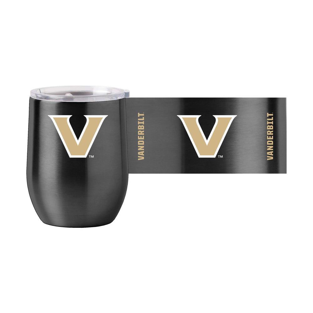 Vanderbilt 16oz Gameday Stainless Curved Beverage - Logo Brands - Flyclothing LLC