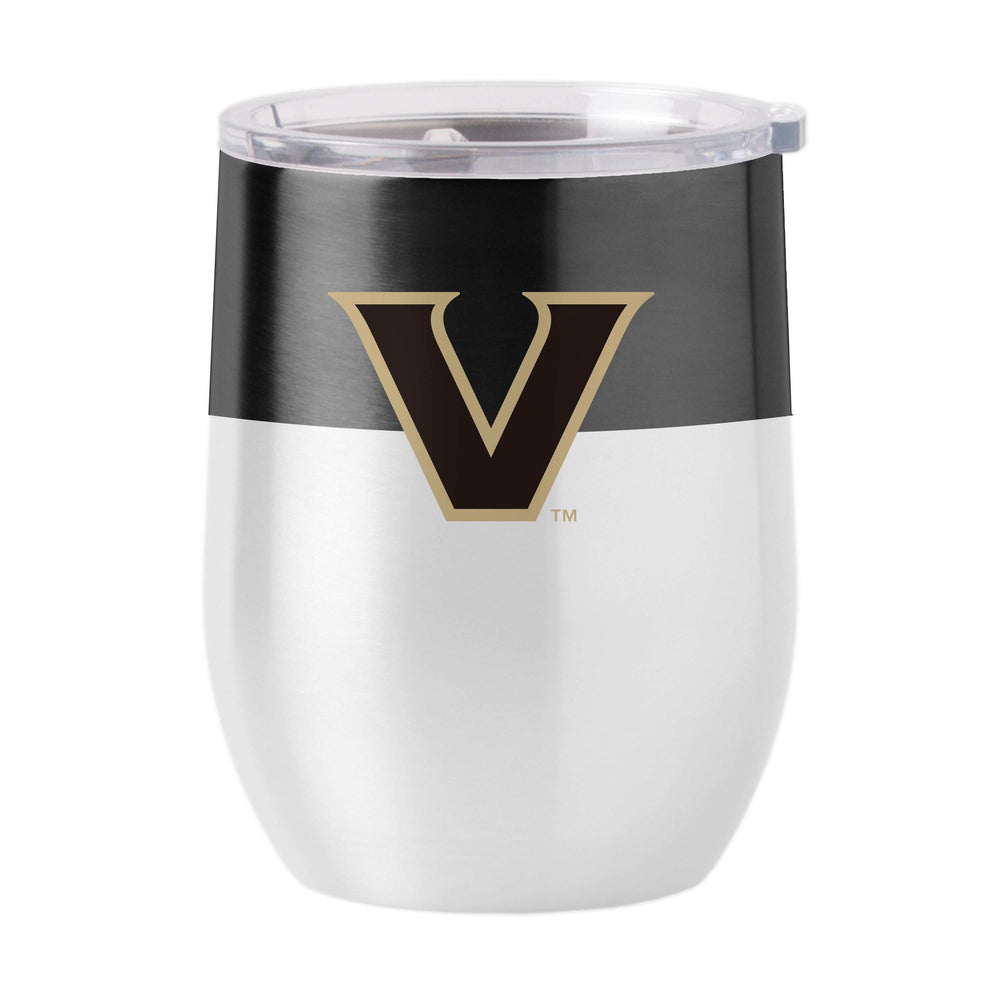 Vanderbilt 16oz Colorblock Stainless Curved Beverage - Logo Brands - Flyclothing LLC