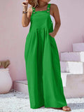 Plus Size Square Neck Wide Leg Overalls - Trendsi - Flyclothing LLC