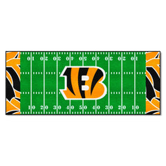 Cincinnati Bengals Football Field Runner Mat - 30in. x 72in. XFIT Design - Cincinnati Bengals