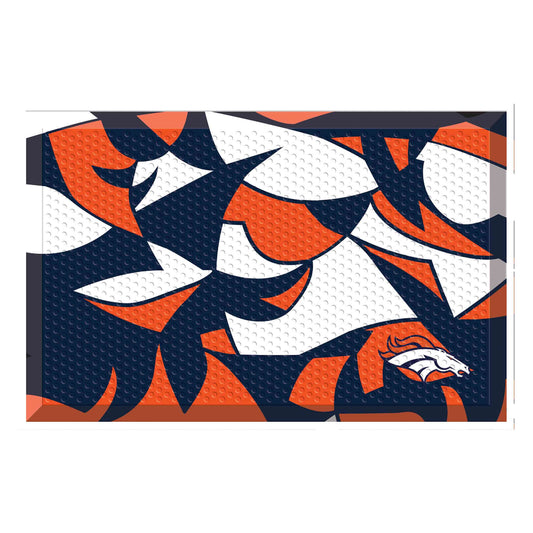Denver Broncos Rubber Scraper Door Mat XFIT Design - Denver Broncos