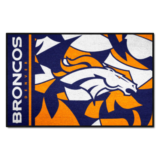 Denver Broncos Starter Mat XFIT Design - 19in x 30in Accent Rug - Denver Broncos