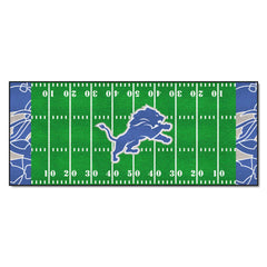 Detroit Lions Football Field Runner Mat - 30in. x 72in. XFIT Design - Detroit Lions