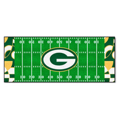 Green Bay Packers Football Field Runner Mat - 30in. x 72in. XFIT Design - Green Bay Packers