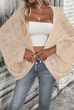 Openwork Open Front Long Sleeve Cardigan - Trendsi - Flyclothing LLC