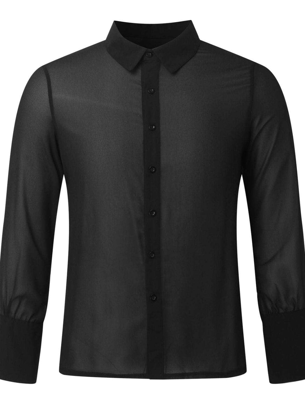 Men's Full Size Collared Neck Long Sleeve Shirt Plus Size - Trendsi - Flyclothing LLC