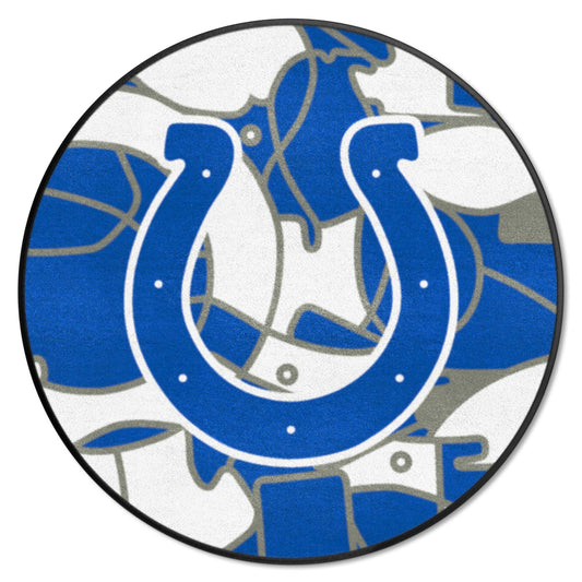 Indianapolis Colts Roundel Rug - 27in. Diameter XFIT Design - Indianapolis Colts