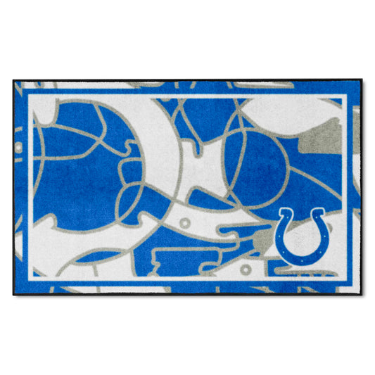Indianapolis Colts 4ft. x 6ft. Plush Area Rug XFIT Design - Indianapolis Colts