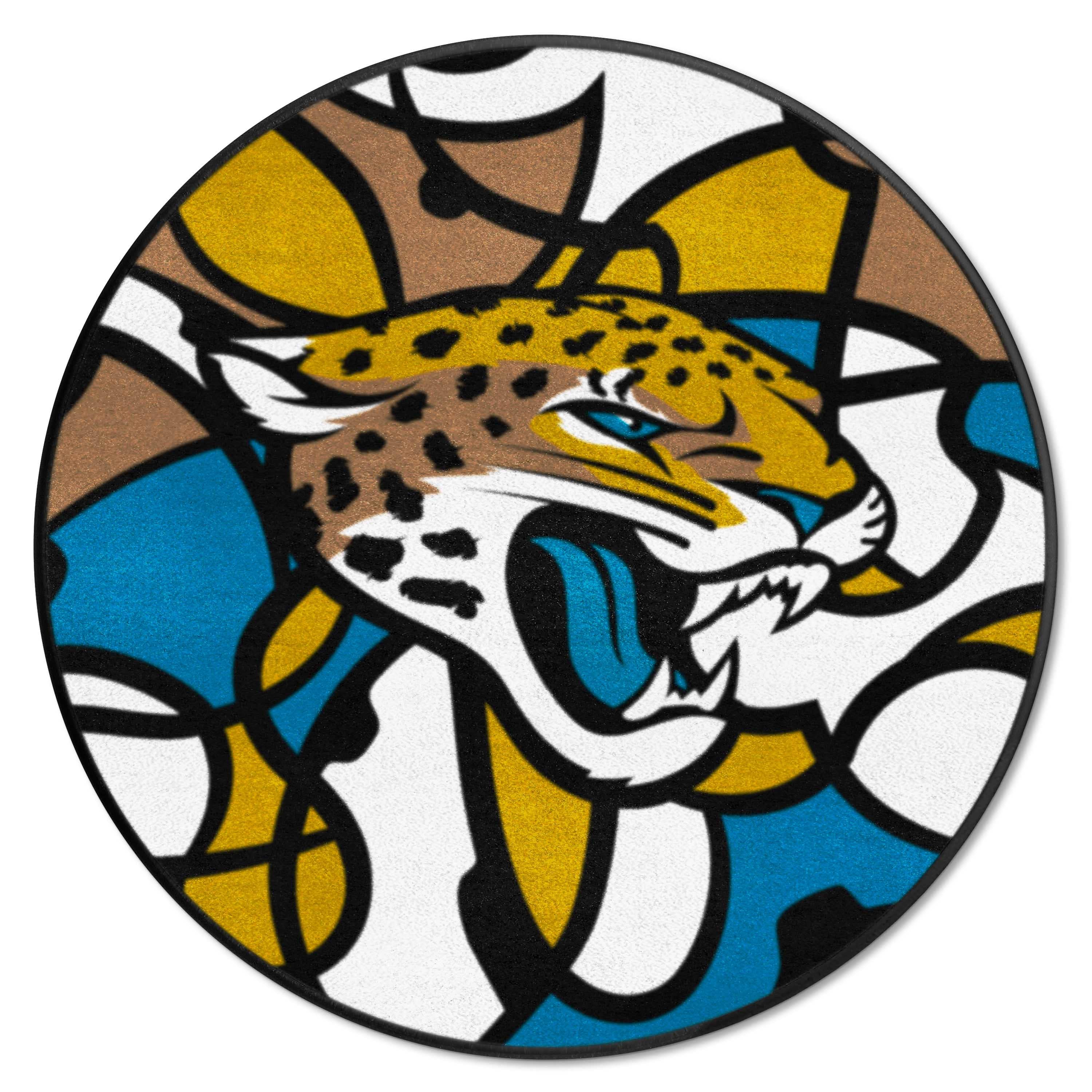 Jacksonville Jaguars Roundel Rug - 27in. Diameter XFIT Design - Jacksonville Jaguars
