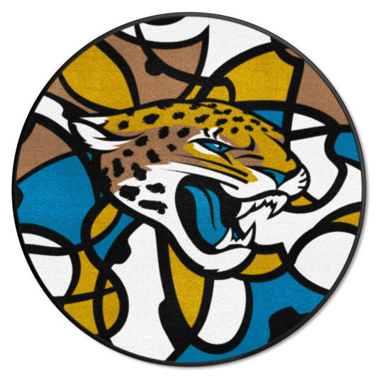 Jacksonville Jaguars Roundel Rug - 27in. Diameter XFIT Design - Jacksonville Jaguars