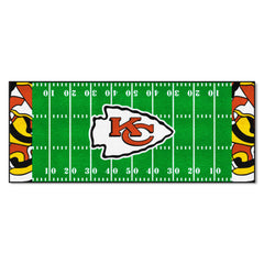 Kansas City Chiefs Football Field Runner Mat - 30in. x 72in. XFIT Design - Kansas City Chiefs