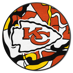 Kansas City Chiefs Roundel Rug - 27in. Diameter XFIT Design - Kansas City Chiefs
