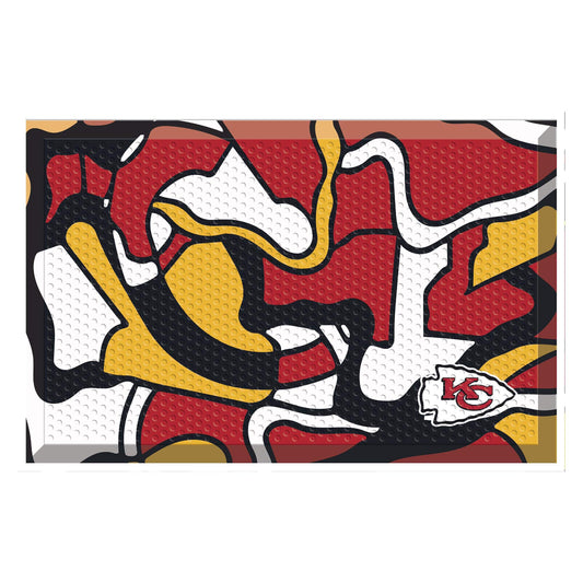 Kansas City Chiefs Rubber Scraper Door Mat XFIT Design - Kansas City Chiefs