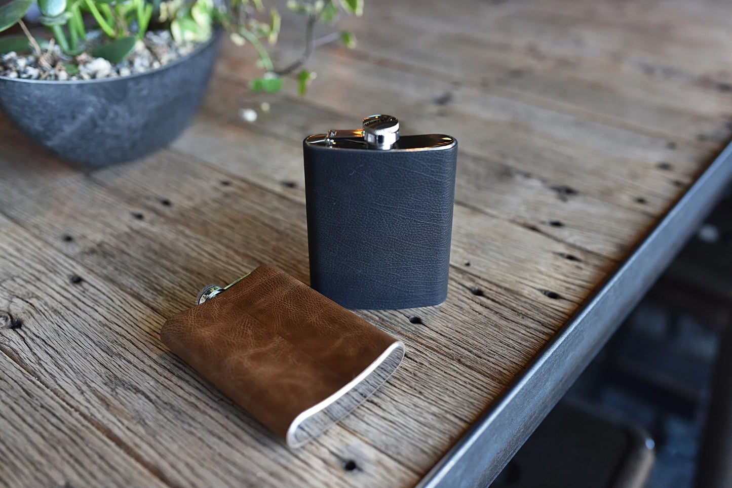 Leather Flask - Kiko Leather - Flyclothing LLC