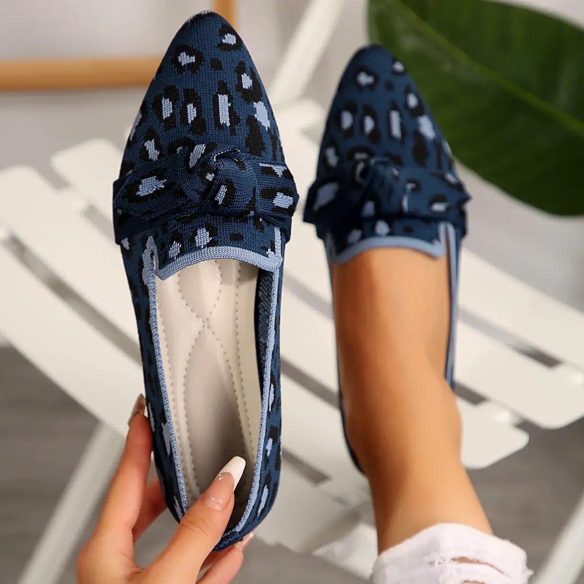 Mesh Point Toe Flat Slip-Ons - Trendsi - Flyclothing LLC