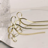 Stainless Steel Bow Bar Earrings - Trendsi