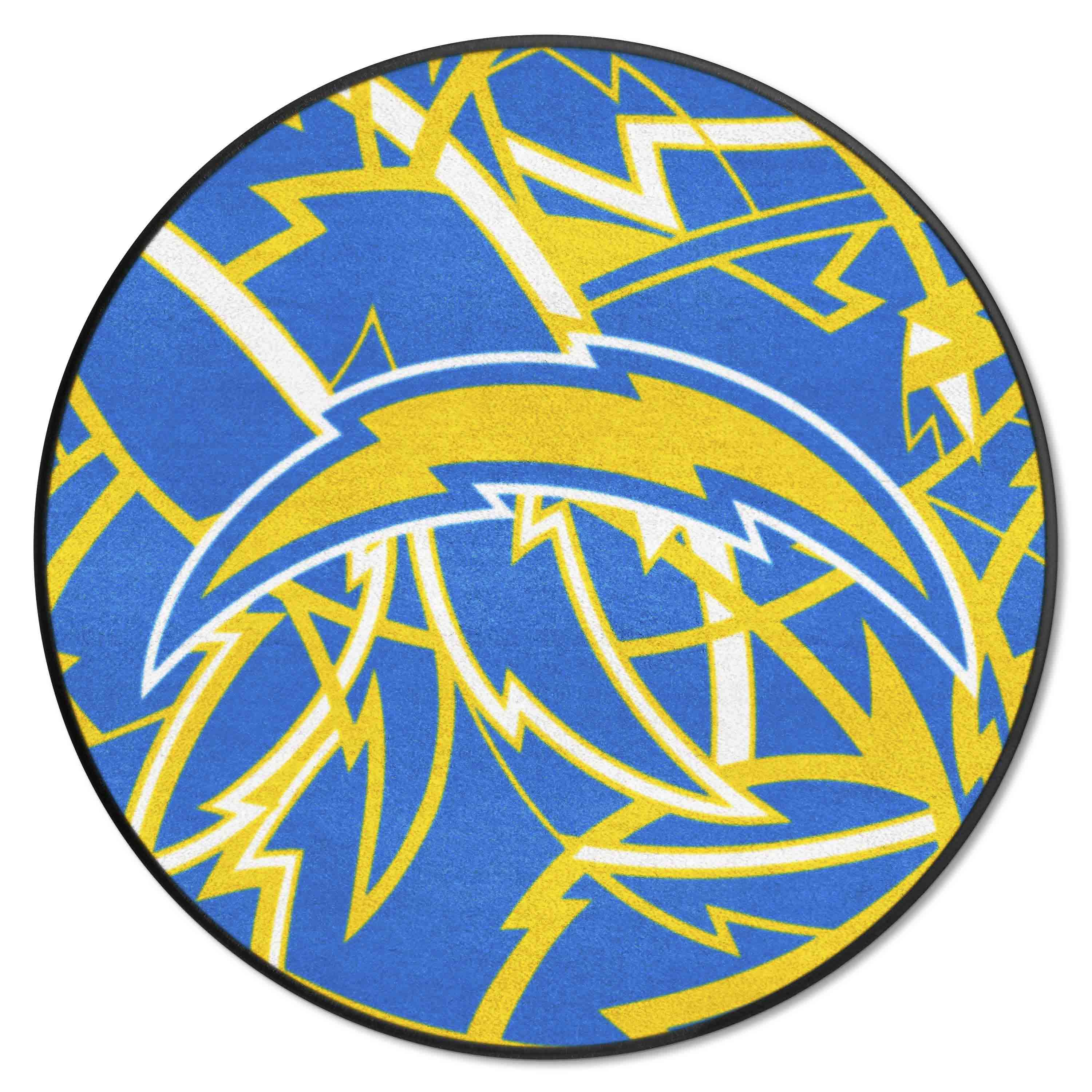 Los Angeles Chargers Roundel Rug - 27in. Diameter XFIT Design - Los Angeles Chargers