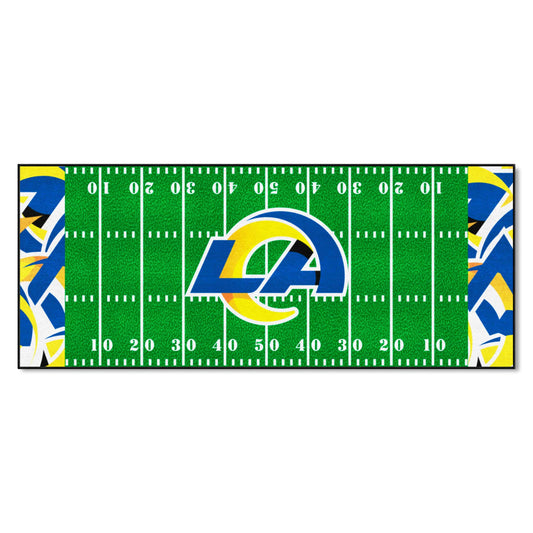 Los Angeles Rams Football Field Runner Mat - 30in. x 72in. XFIT Design - Los Angeles Rams