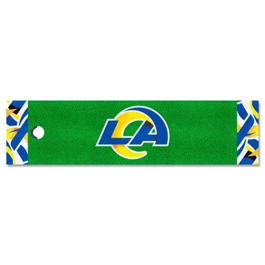 Los Angeles Rams Putting Green Mat - 1.5ft. x 6ft. - Los Angeles Rams