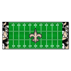 New Orleans Saints Football Field Runner Mat - 30in. x 72in. XFIT Design - New Orleans Saints