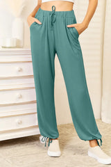 Basic Bae Full Size Soft Rayon Drawstring Waist Pants with Pockets - ShopBasicbae - Flyclothing LLC