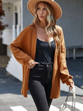 Open Front Long Sleeve Cardigan - Trendsi