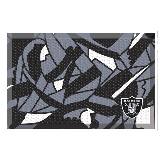 Las Vegas Raiders Rubber Scraper Door Mat XFIT Design - Las Vegas Raiders
